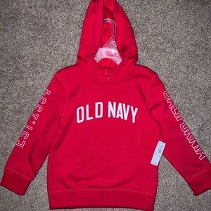 Old Navy Hooded Sweatshirt, Red, 4T, *NWT